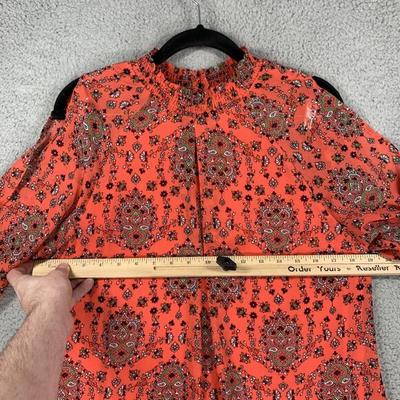 Speechless Women’s Blouse Shirt Top Size XL Peasant Boho Top Mix Print L/S - Picture 2 of 13